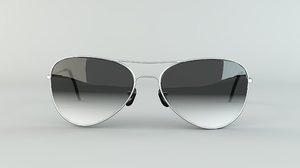 sunglasses aviator glass 3D model