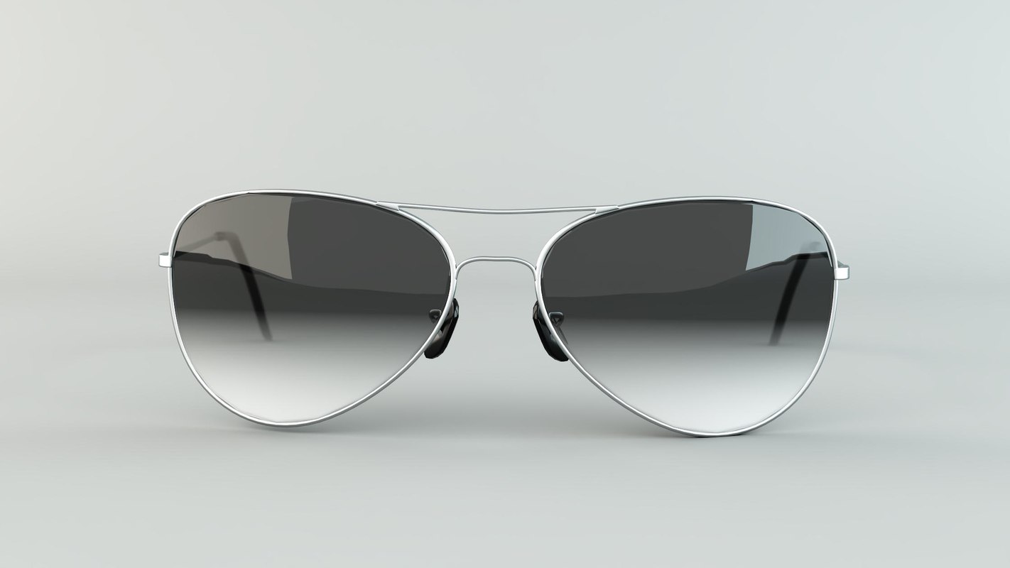 Sunglasses aviator glass 3D model TurboSquid 1331751