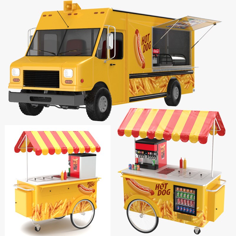 Dog truck cart hot 3D model - TurboSquid 1331756