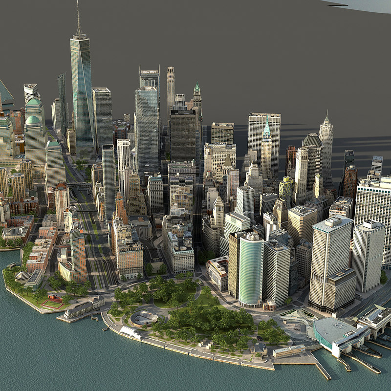 New York Lower Manhattan Free 3d Model Cgtrader 5dd