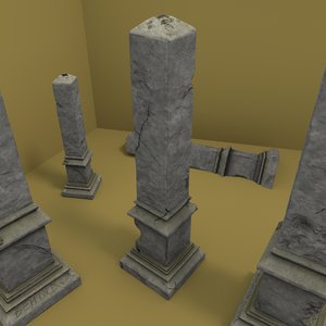 3D celtic obelisk model