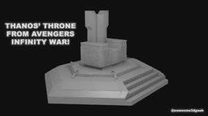 3D thanos throne infinity war