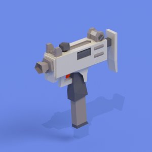 3D uzi submachine gun model