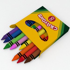 box crayons 3D model