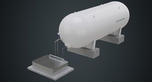 industrial gas tank contains 3D
