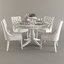 3D tableware table chairs