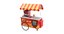 dog cart cream truck 3D