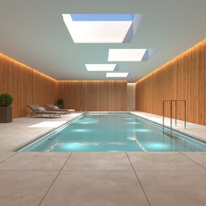 pool scene 3D model