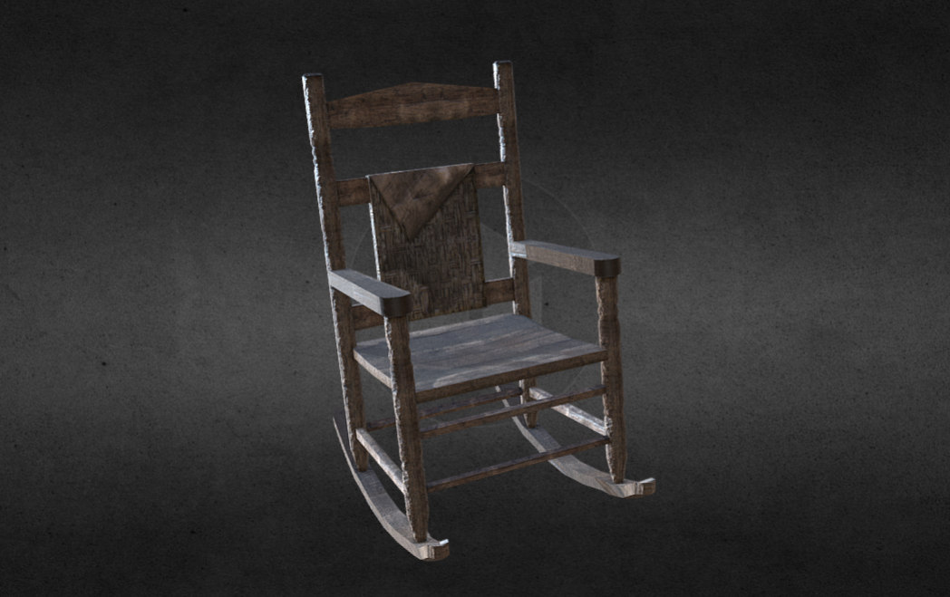 3d Antique Rocking Chair Animation Model Turbosquid 1332302