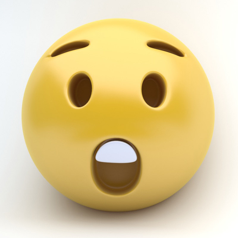 Emoji surprised 3D model - TurboSquid 1332328