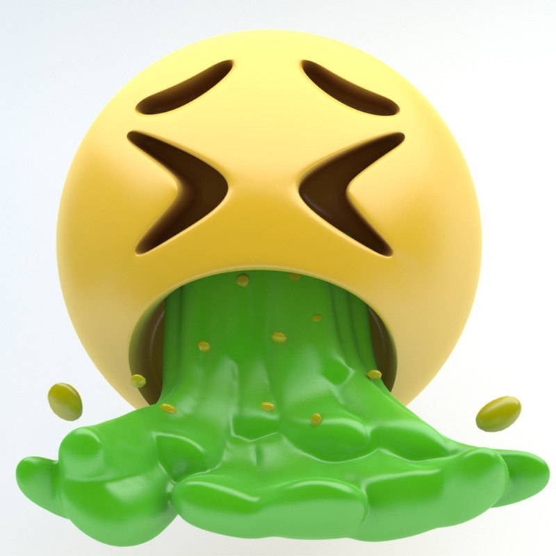 Emoji vomiting 3D - TurboSquid 1332330