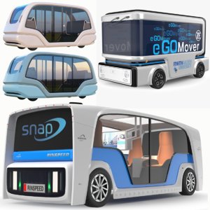 3D model electric bus buses