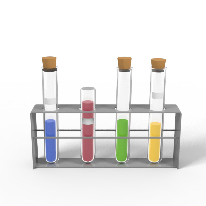 Laboratory test tubes stand 3D model TurboSquid 1332578