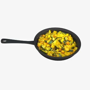 vegetables pan 3D model