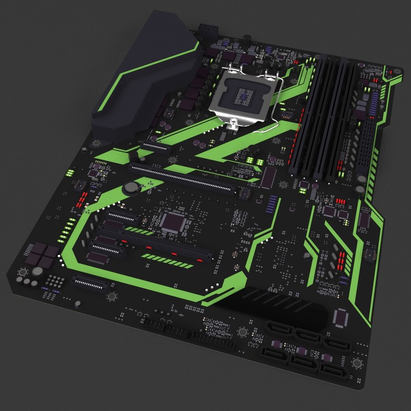 3D motherboard computer model - TurboSquid 1332643