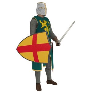 3D rigged knight helmet