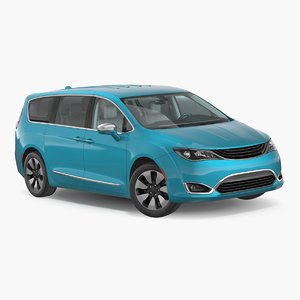 3D hybrid generic minivan rigged