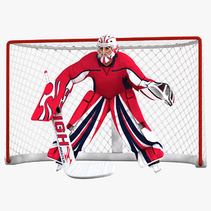 3D model hockey goal