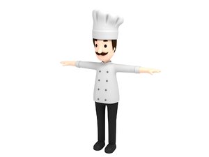 3D chef character cartoon
