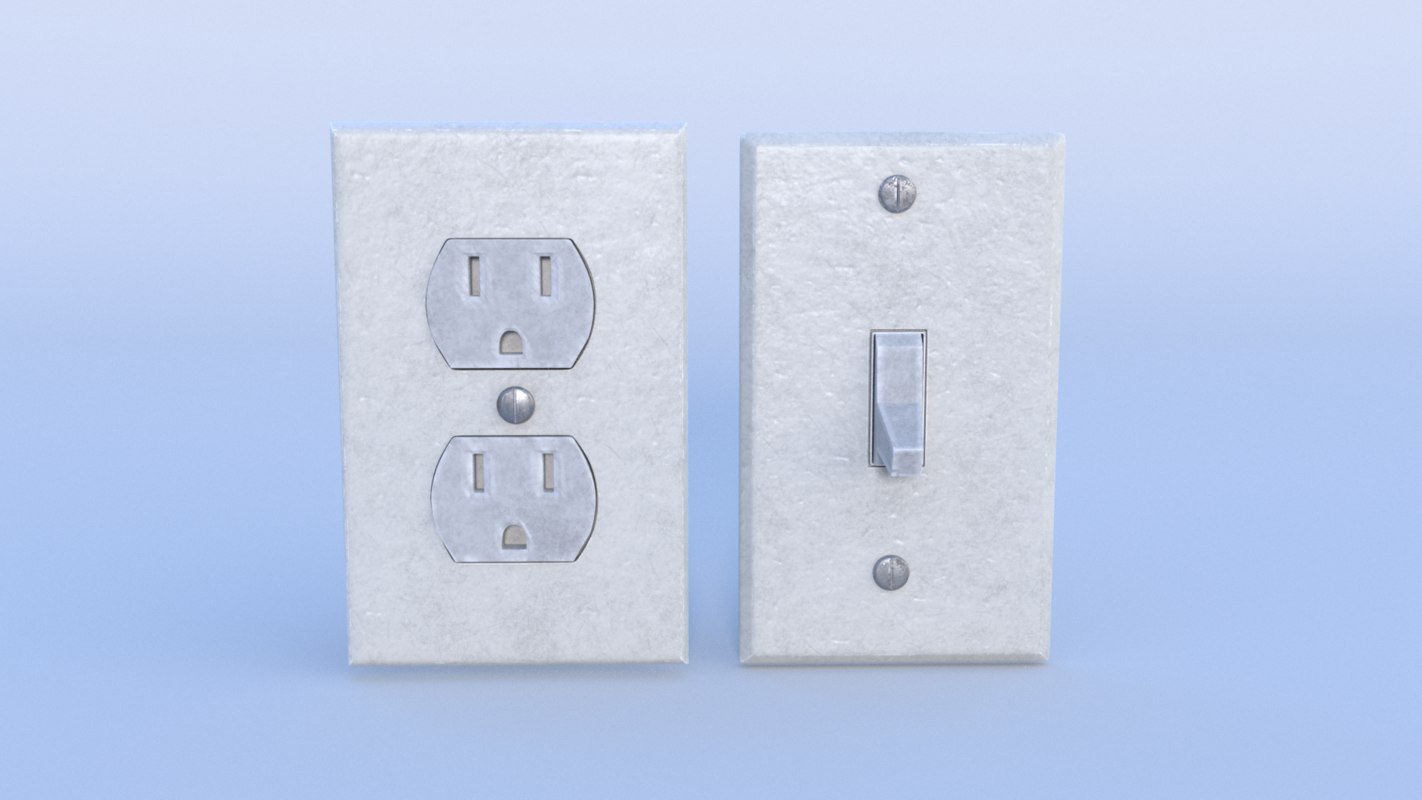 Outlet switch 3D model TurboSquid 1333022