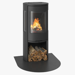 fireplace contura 556 3D model