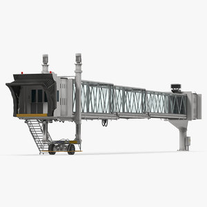 3D airport terminal jetway bridge model