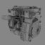 3D model brake engine motor