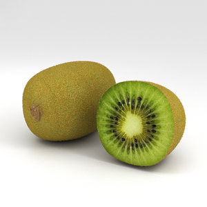 3D kiwi kiwifruit fruit