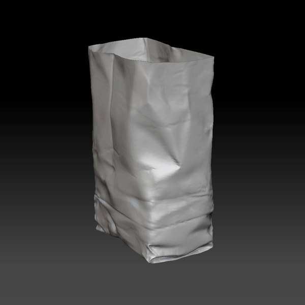 3D paper bag zbrush