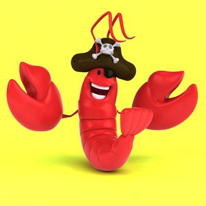 3D fun lobster ! model