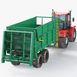 tractor fertilizer machine 3D
