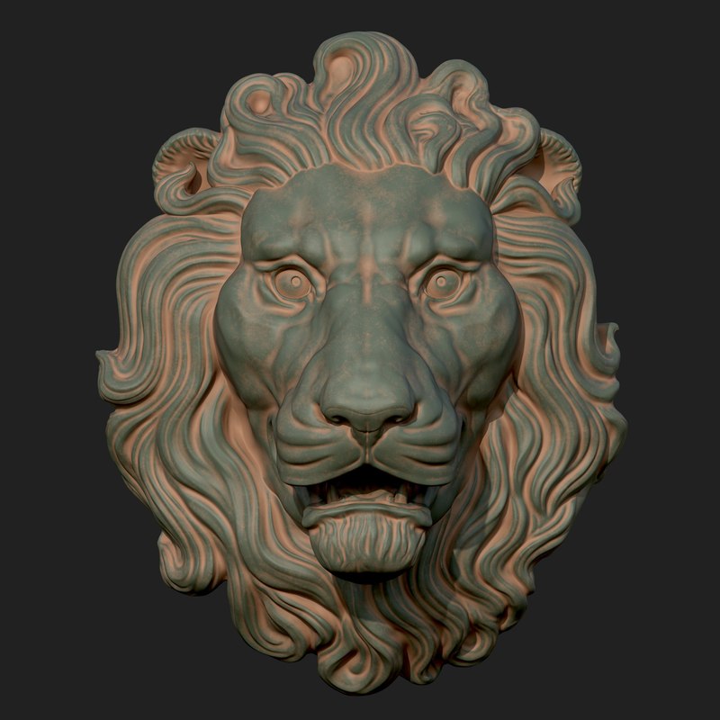 Lion head 3D model - TurboSquid 1333683