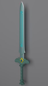 3D goddess longsword sword