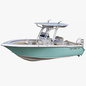 key west 239fs fishing boat 3D model