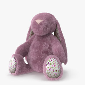 pink bunny toy 3D model