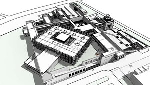 library projects architecture 3D