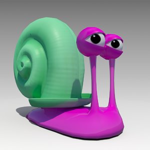3D snail toon animations