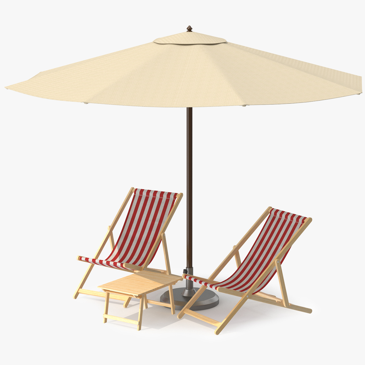 3d Beach Chair Umbrella Model Turbosquid 1333955