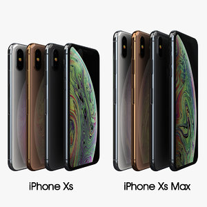 apple iphone xs color 3D model