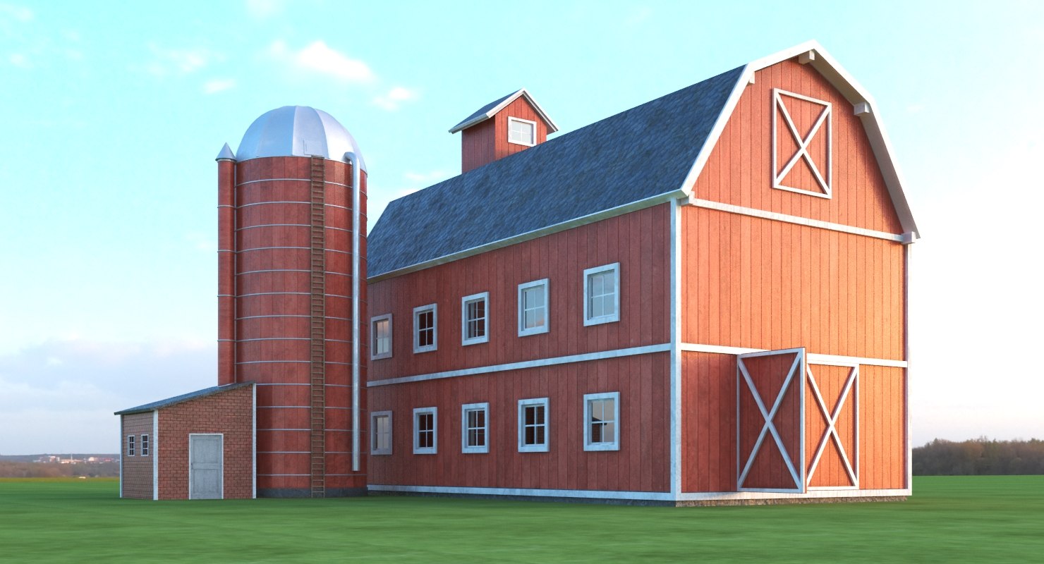 Farm barn silo 3D model - TurboSquid 1334151