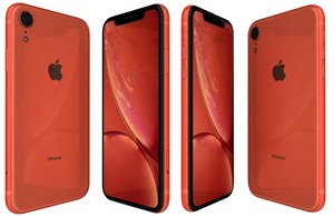 3D apple iphone xr red