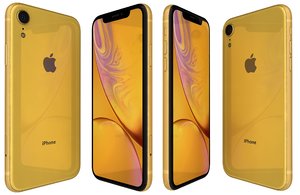 apple iphone xr yellow 3D