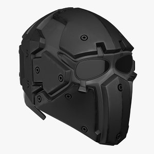 kevlar tactical mask black 3D