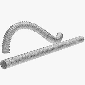 aluminium flexible tube 3D