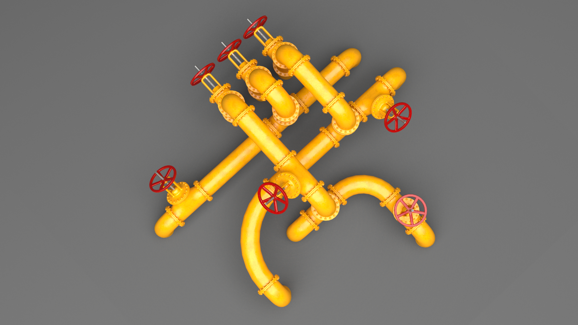 pbr工业管道大3d模型