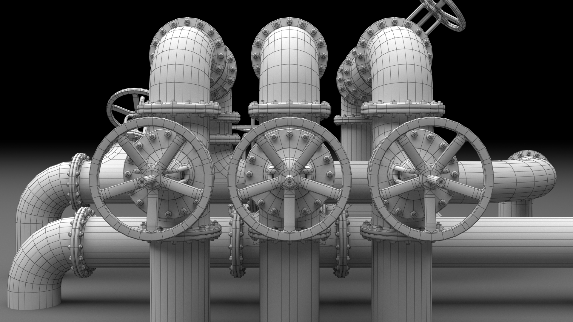 pbr工业管道大3d模型