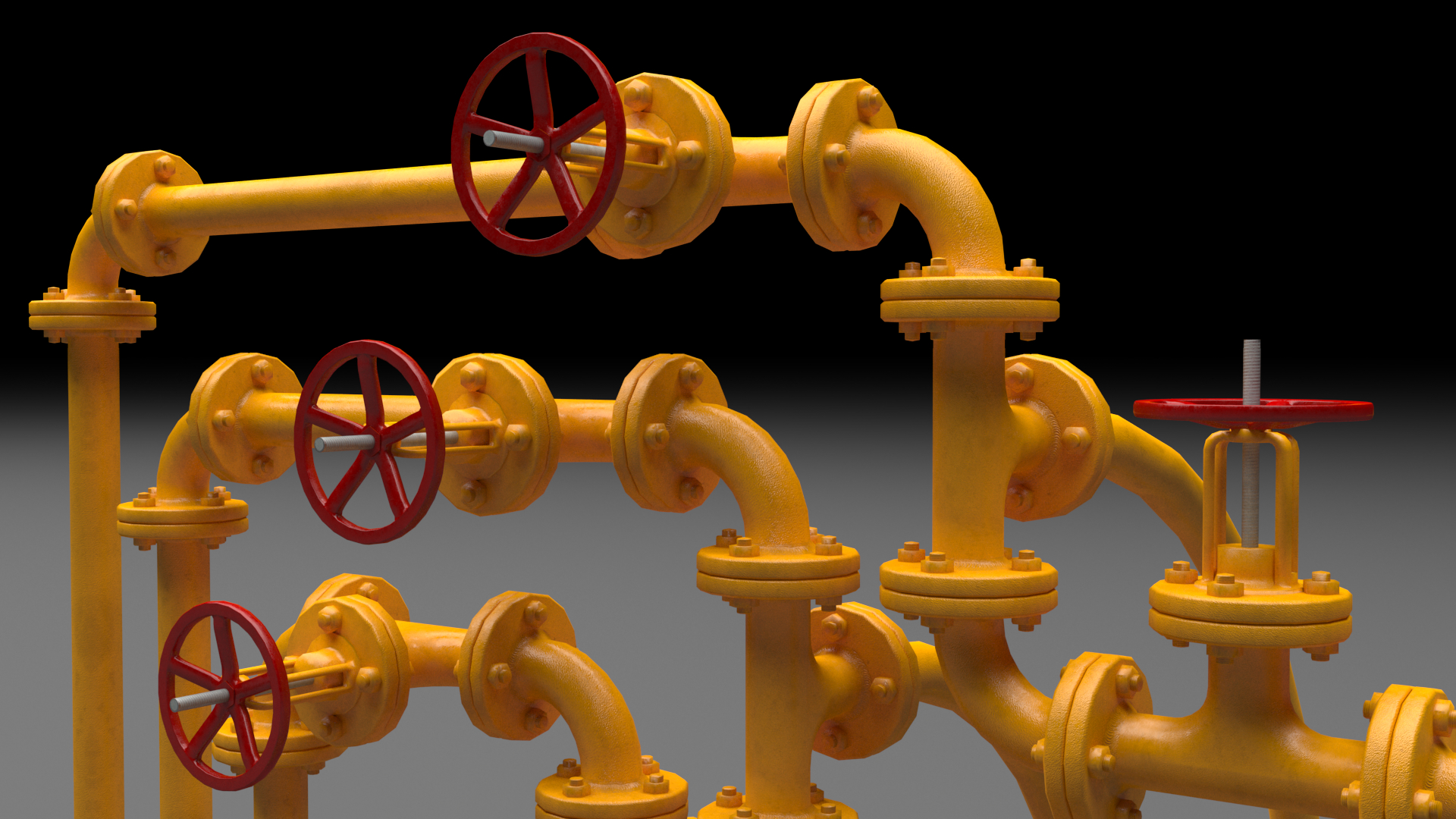 pbr工业管道小3d模型