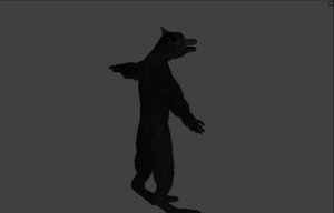 3D werewolf wolf