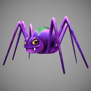 spider cartoon 3D model