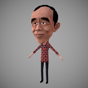 jokowi president indonesia 3D